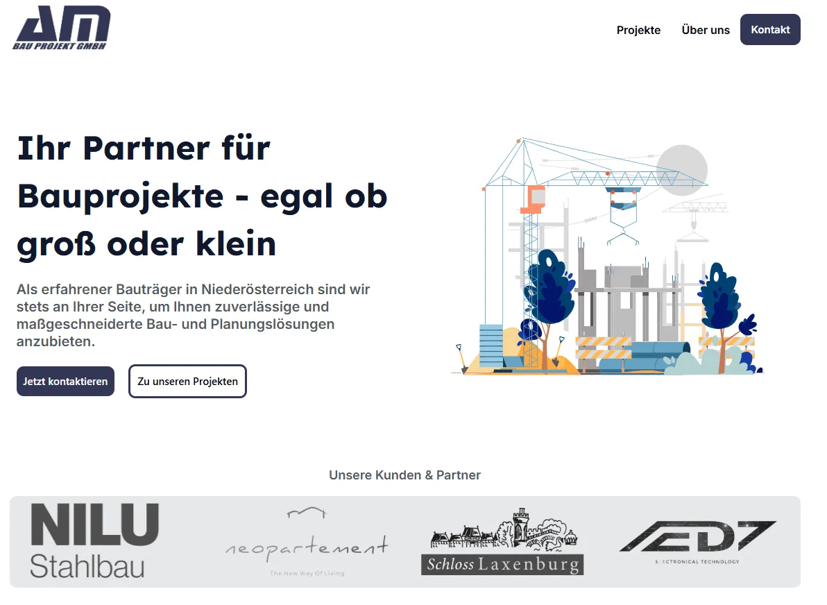 Website AM-Bau Projekt GmbH